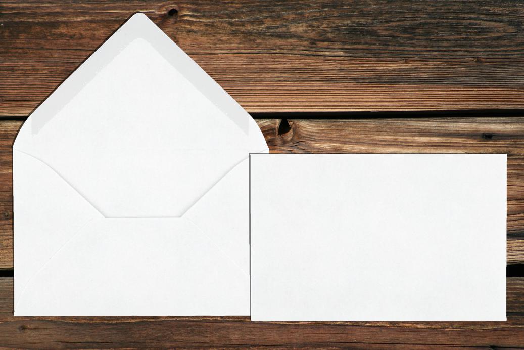 Briefhüllen 90x140 mm Nassklebend Naturweiß 120 g/qm